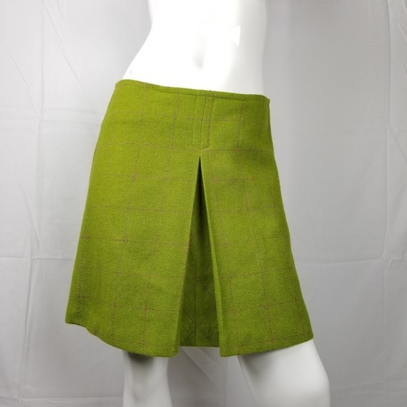 Trina Turk Dresses & Skirts - Trina Turk Wool Mini Skirt A-Line Pleated Plaid